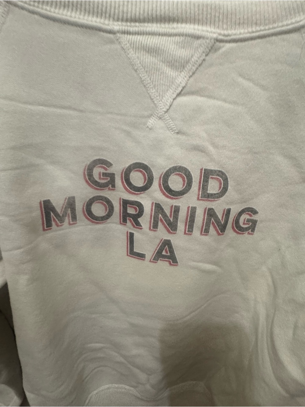 Nili Lotan Good Morning LA" Pullover Sweatshirt XS - Picture 3 of 6